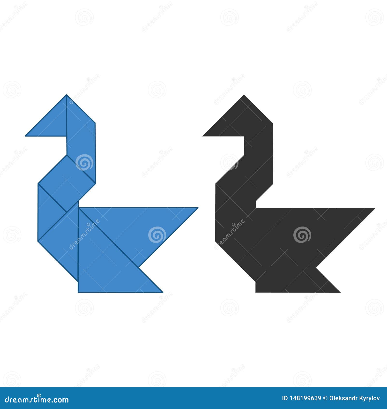 Puzzle swan stock illustrations â puzzle swan stock illustrations vectors clipart