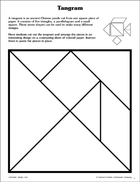 Tangram pieces scissor skills printable cut and pastes skills sheets