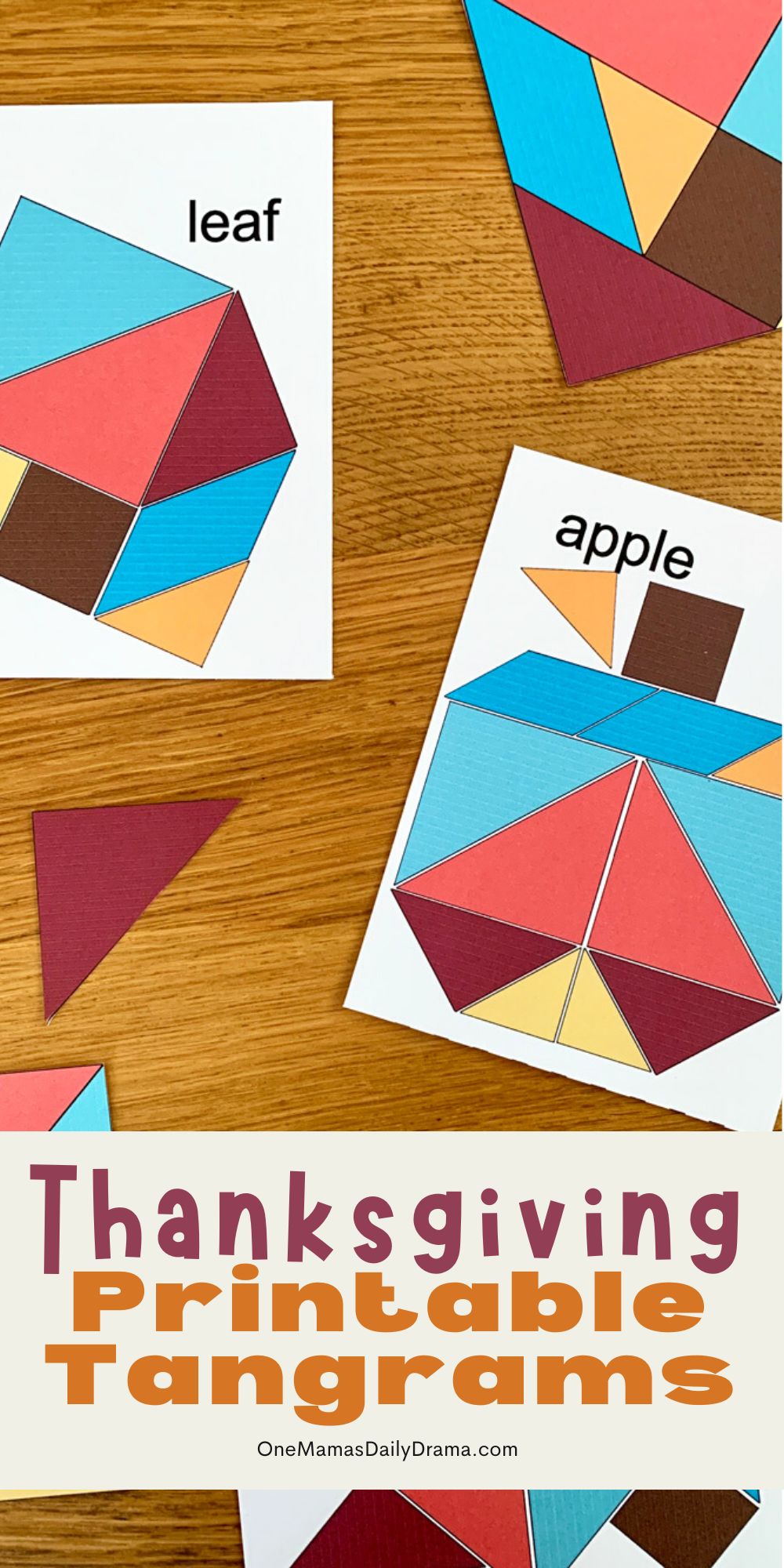 Printable thanksgiving tangrams
