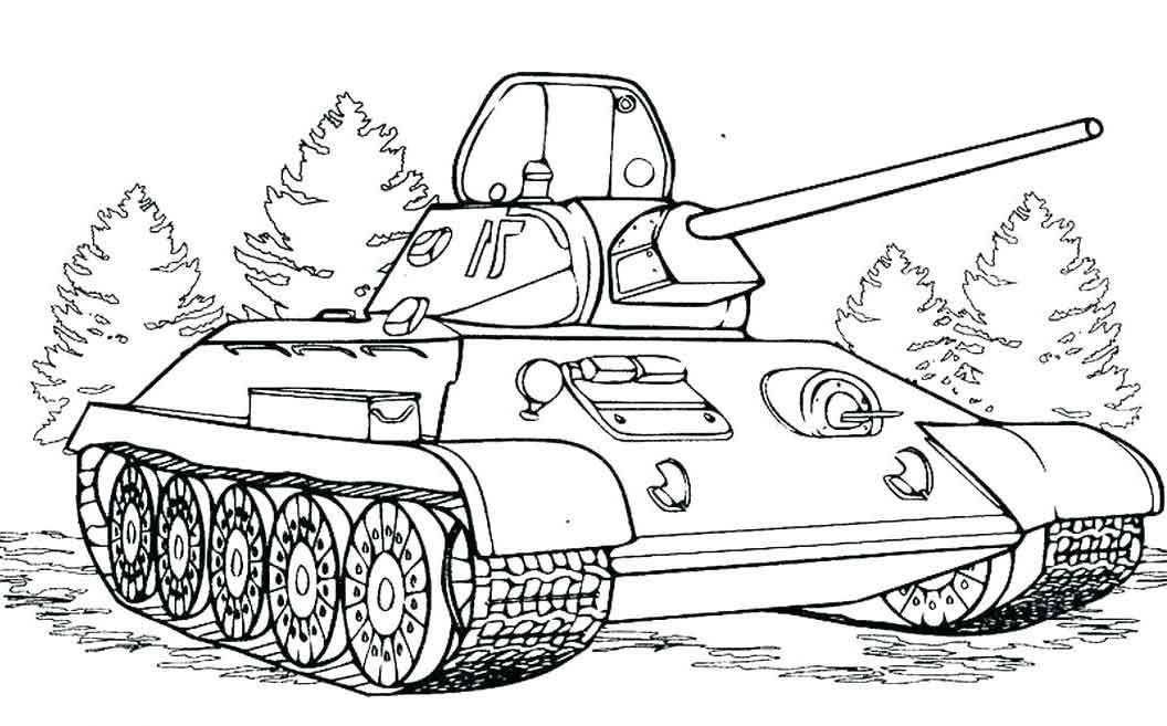 Tank coloring pages for kids