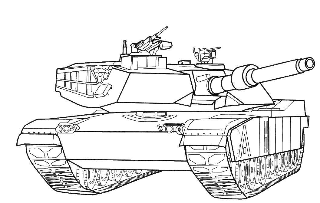 Online coloring pages coloring page a tank with a rocket launcher military download print coloring page