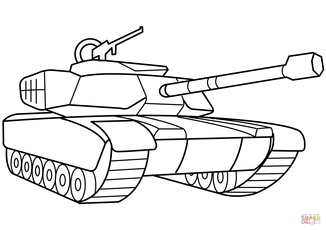 Military tank coloring page free printable coloring pages