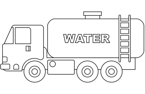 Water tanker coloring page free printable coloring pages