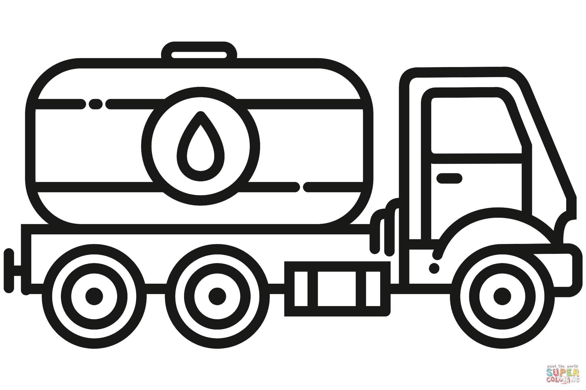 Water tanker coloring page free printable coloring pages