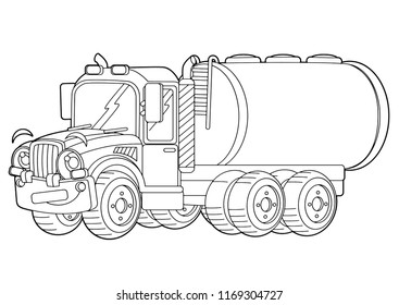 Cartoon happy cargo truck tank vector stock vector royalty free