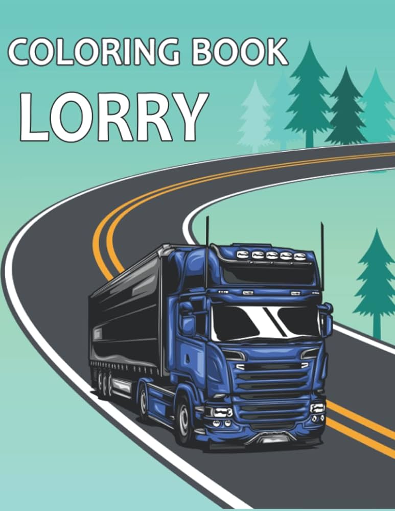 Lorry loring book heavy trucks