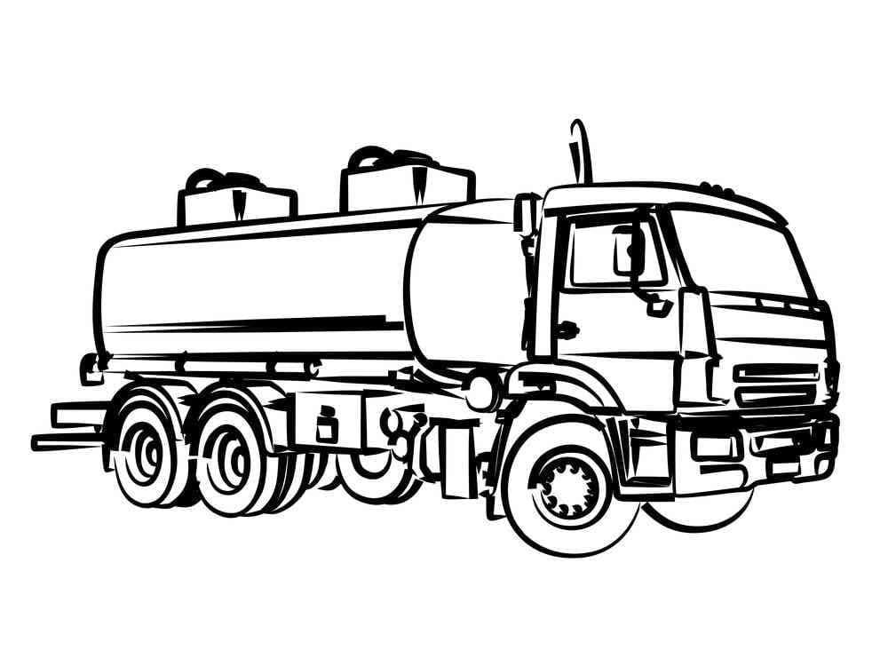 Tanker truck image coloring page