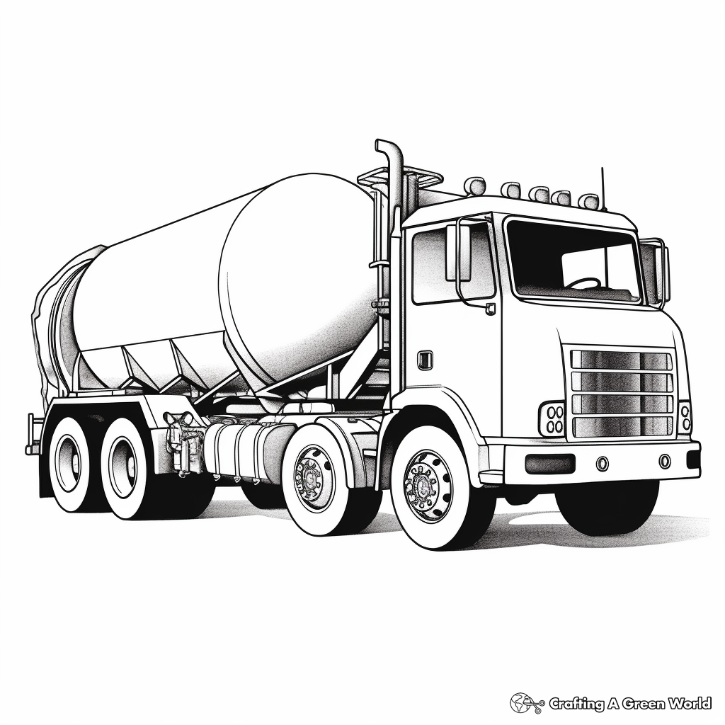 Semi truck trailer coloring pages