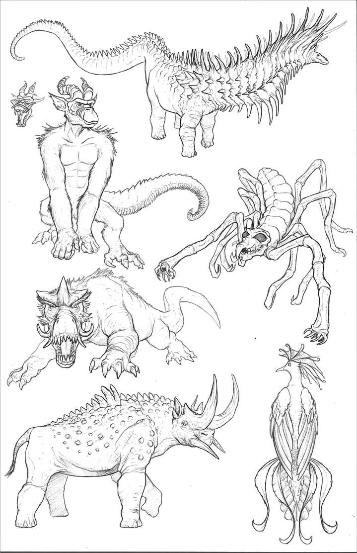 Kaiju revolution skull island menagerie by transapient on deviantart creature artwork creature design creature concept art