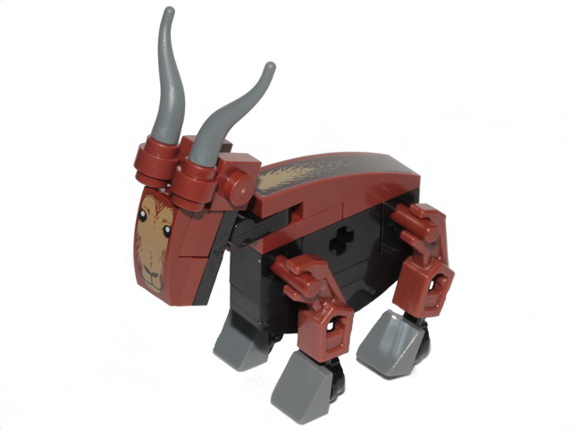Part goat thors goat black and reddish brown tanngnjãstr