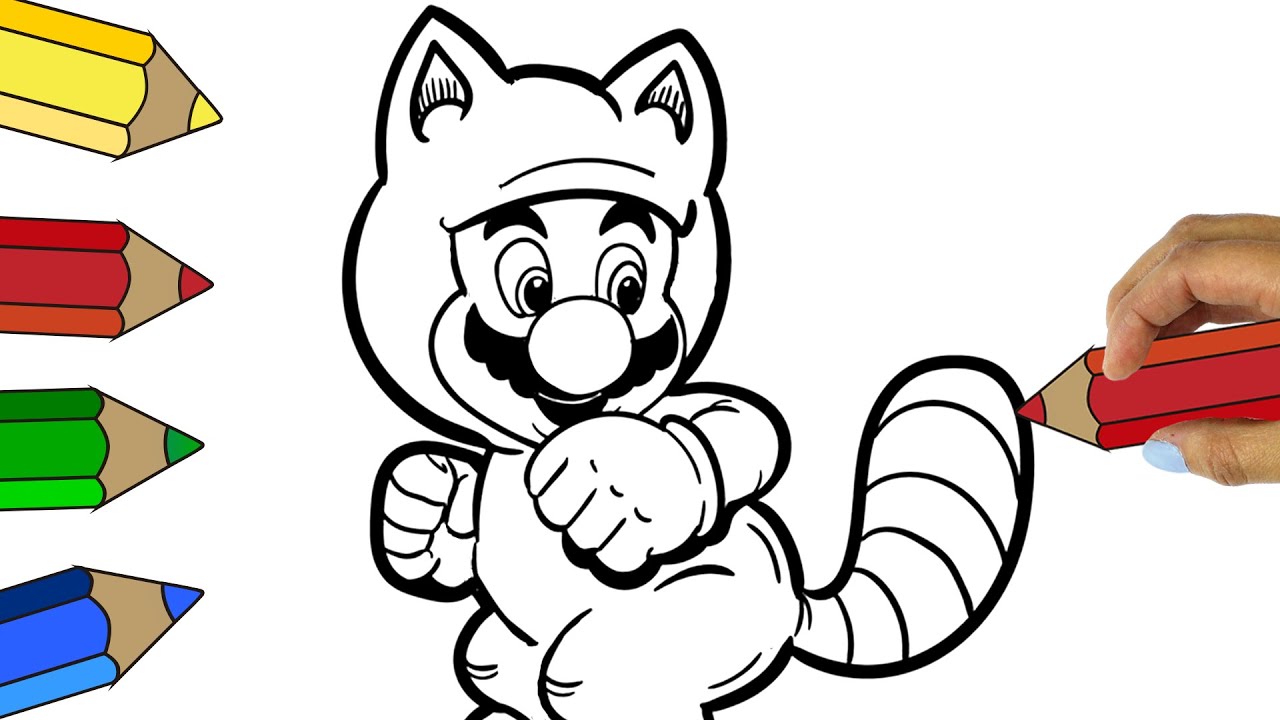 How to draw tanooki ario fro sãºper ario d world easy ð cão dibujar a ario tanooki âariobros
