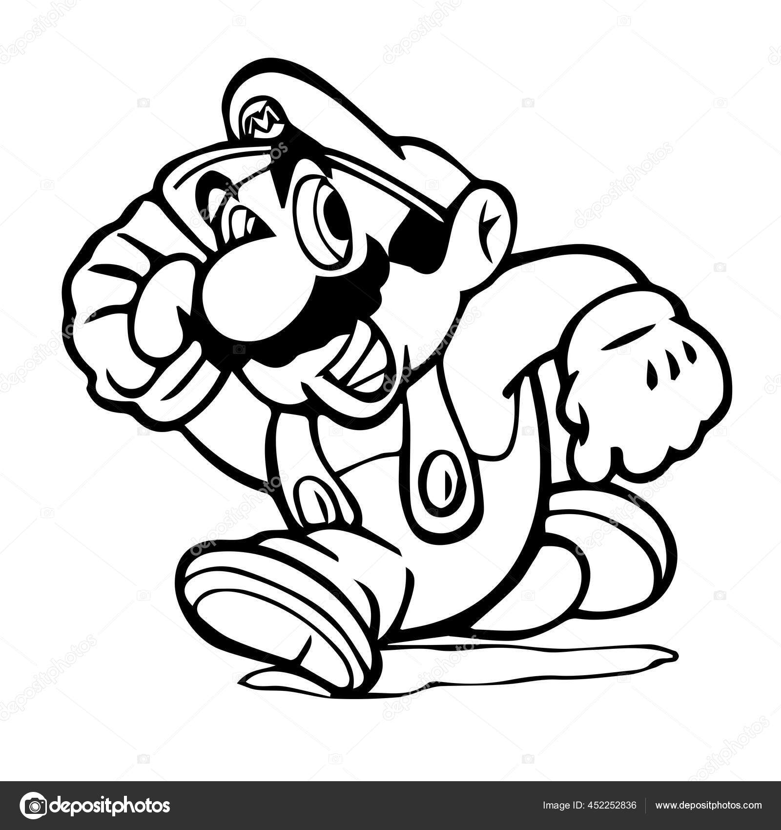 Mario pixel art printed on poster mario is a fictional character in the mario video game franchise created by nintendo vector illustration of mascot super mario stock vector by direnkokatti