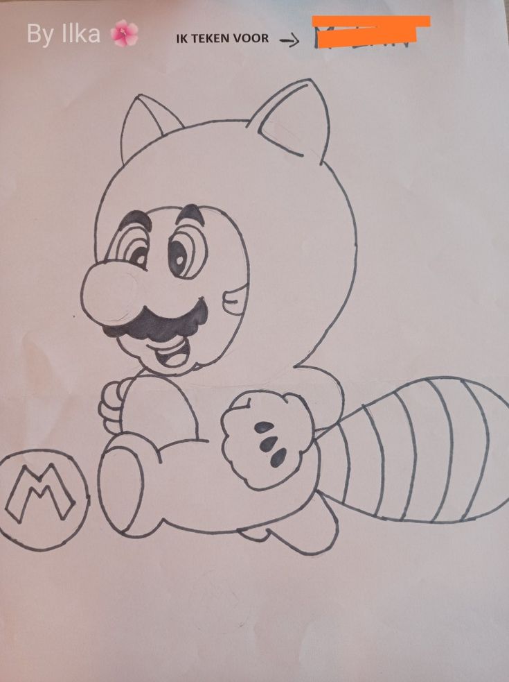 Tanooki mario drawing ðº