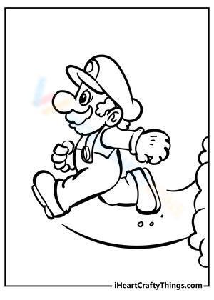 Free collection of mario coloring pages for kids