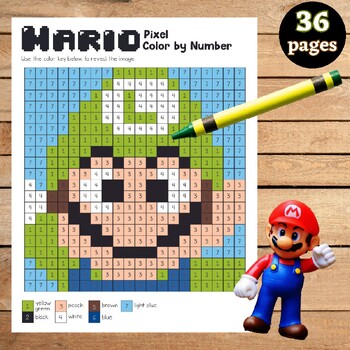 Mario color by number mario coloring pages mario themed nintendo coloring