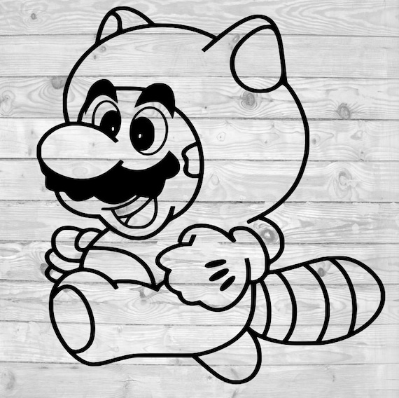 Tanooki mario svg instant download svg png dxf cricut cameo silhouette vinyl design heat press file super mario