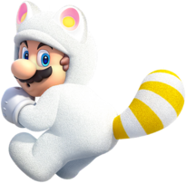 White tanooki mario