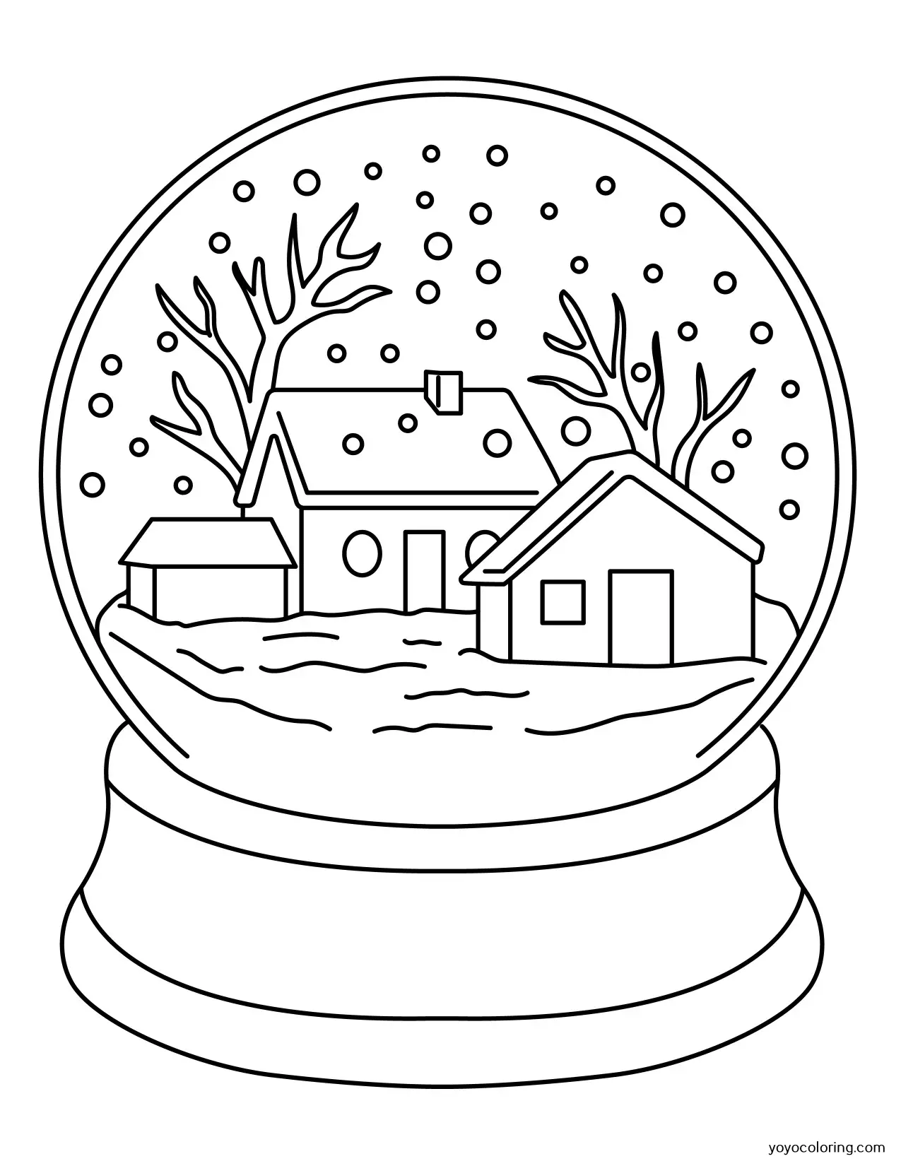 Tarjeta de navidad para colorear á plantilla de pintura imprimible