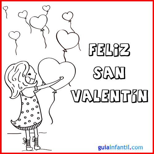 Tarjetas de san valentãn para imprimir y colorear