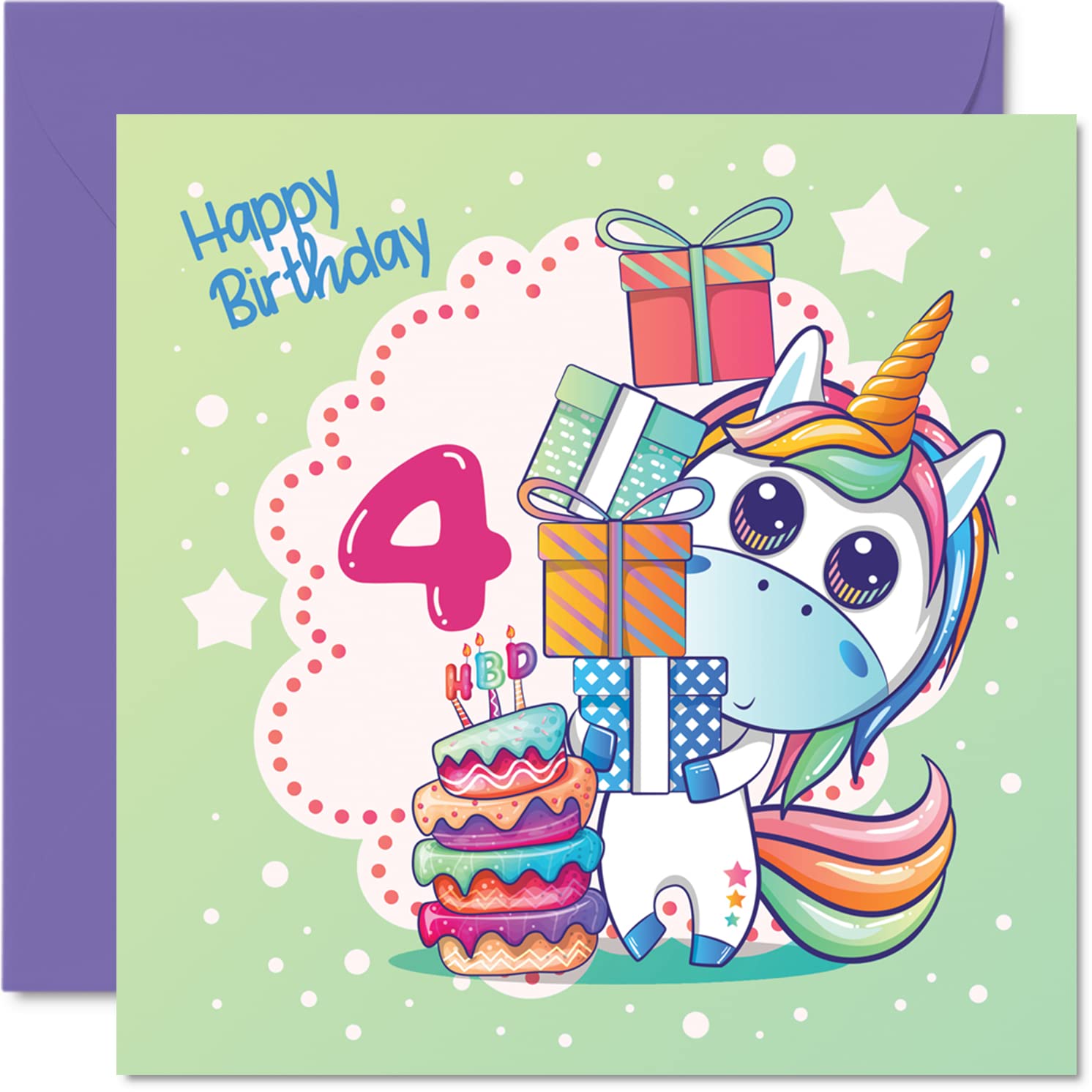 Tarjeta de º cumpleaãos para niãa tarjeta de cumpleaãos de unicornio mãgico tarjeta de feliz cumpleaãos