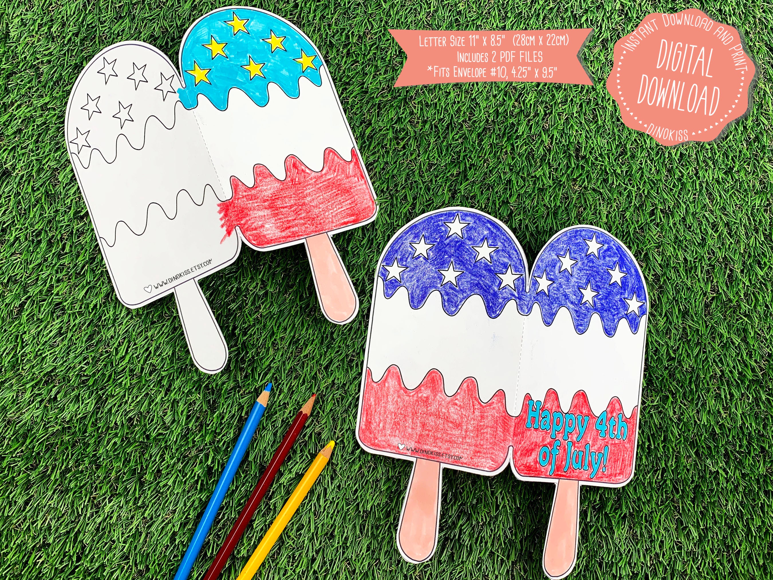De julio tarjeta para colorear descarga instantãnea tarjeta para colorear de paleta pdf tarjeta para colorear del de julio paleta de bandera americana feliz de julio