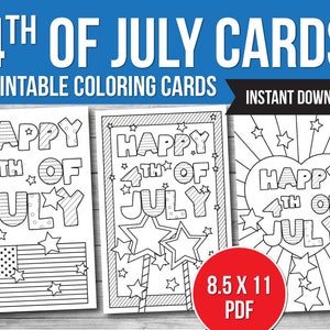 De julio tarjeta para colorear descarga instantãnea tarjeta para colorear de paleta pdf tarjeta para colorear del de julio paleta de bandera americana feliz de julio