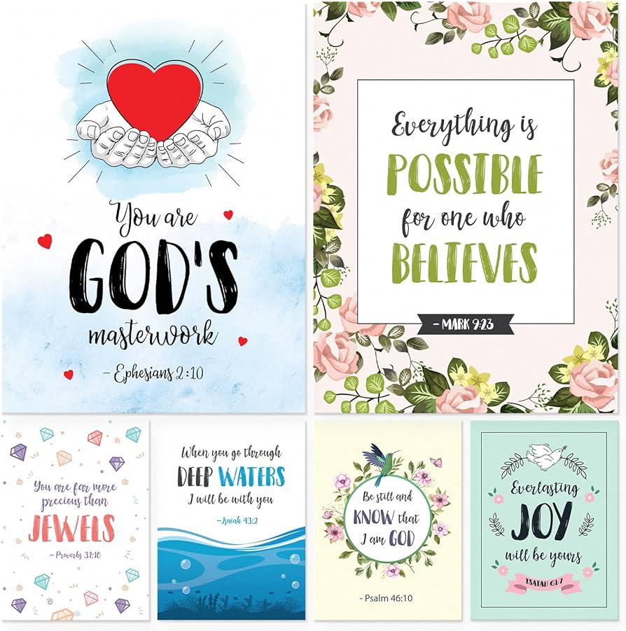 Tarjetas de las escrituras â juego de tarjetas de notas en blanco con versãculos bãblicos en caja con sobres tarjetas de felicitaciãn cristianas tarjetas de oraciãn inspiradoras diseãos papelera