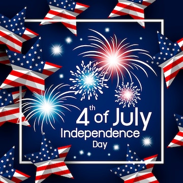 Tados unidos de julio feliz dãa de la independencia ilustraciãn vectorial vector premium