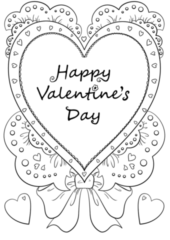 Dibujo de feliz dãa de san valentãn para colorear dibujos para colorear imprimir gratis