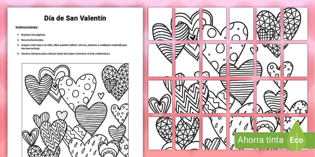 Cartel arte colaborativo dãa de san valentãn
