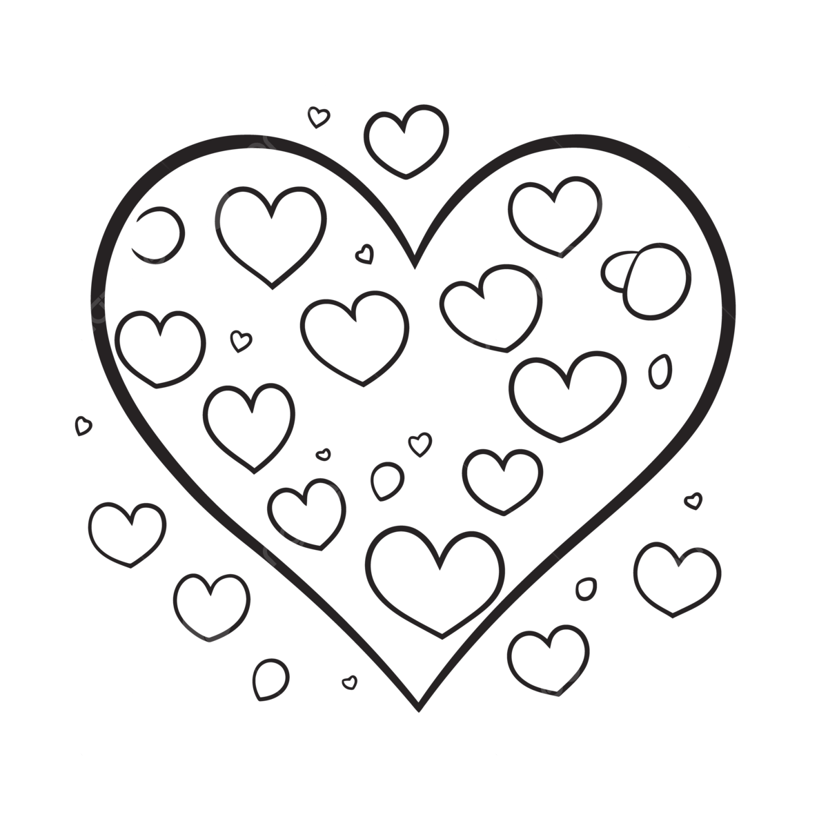 Dibujo de dãa san valentãn pãgina para colorear corazon sobre fondo blanco boceto vector png dibujos dibujo del corazon dibujo de ala dibujo de corazon png y vector para dcargar gratis