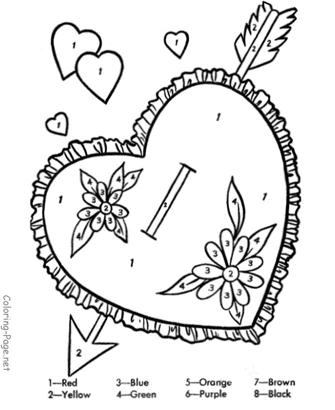 Valentine coloring pag