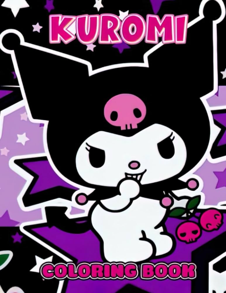 Kuromi coloring book cute and easy colorbook a great gift book for kids cavaco noã libros