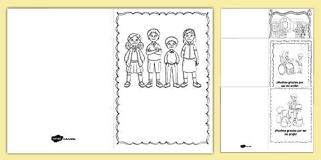 Tarjetas para profesores hojas de colorear teacher made
