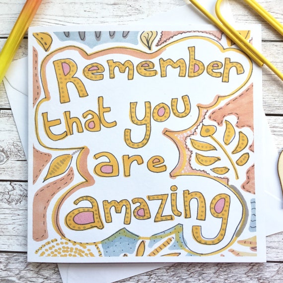 Recuerda que eres una tarjeta increãble puedes hacerlo primer dãa en un nuevo trabajo buena suerte tarjeta motivacional e inspiradora citas de cuidado personal
