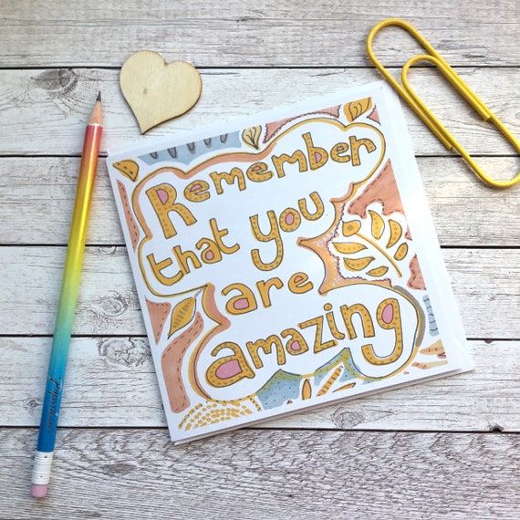 Recuerda que eres una tarjeta increãble puedes hacerlo primer dãa en un nuevo trabajo buena suerte tarjeta motivacional e inspiradora citas de cuidado personal