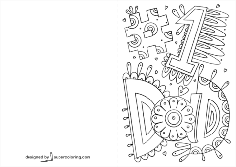 Dibujo de tarjeta para el dãa del padre para colorear dibujos para colorear imprimir gratis