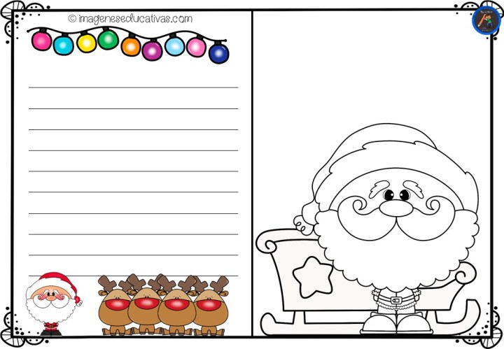 Tarjetas de felicitaciãn navideãas para cribir y colorear