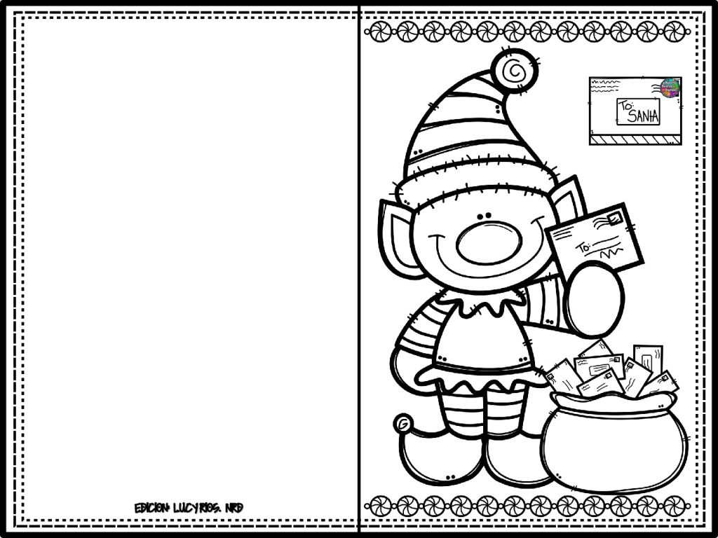 Colecciãn de tarjetas navideãas para colorear y regalar