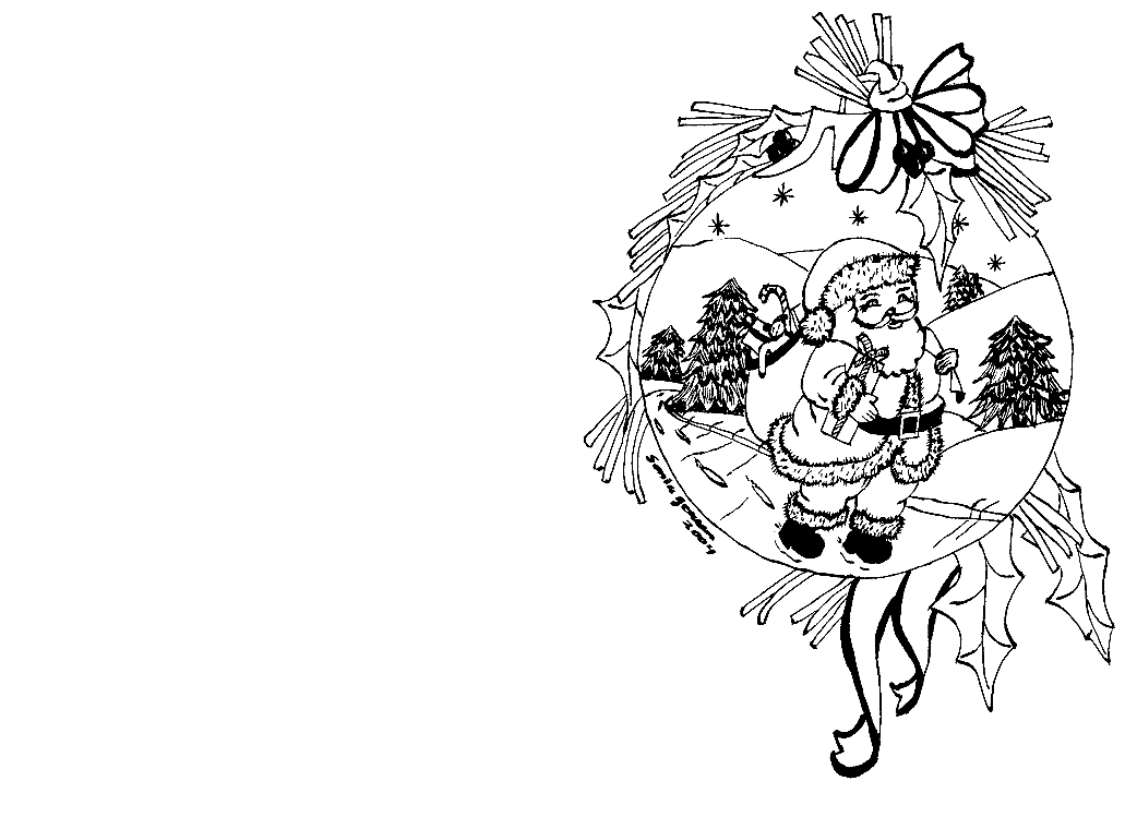 Dibujo de tarjeta de navidad para colorear imprimir gratis