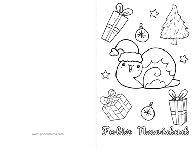 Tarjetas de navidad para colorear