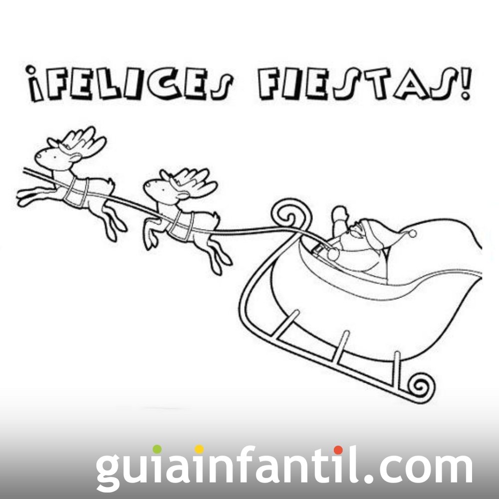 Postales de navidad para imprimir con dibujos para colorear