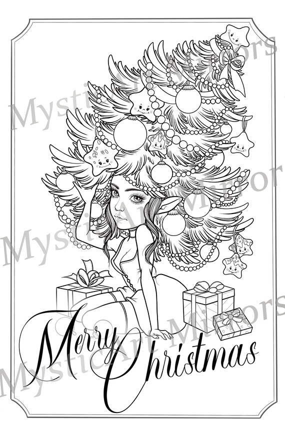 Tarjetas pdf de navidad para colorear set imprimible digital