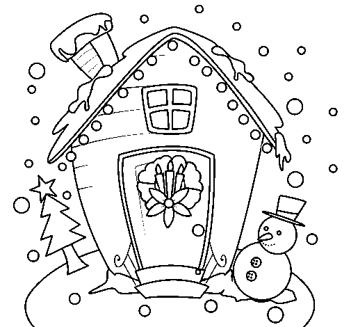 Christmas card coloring page
