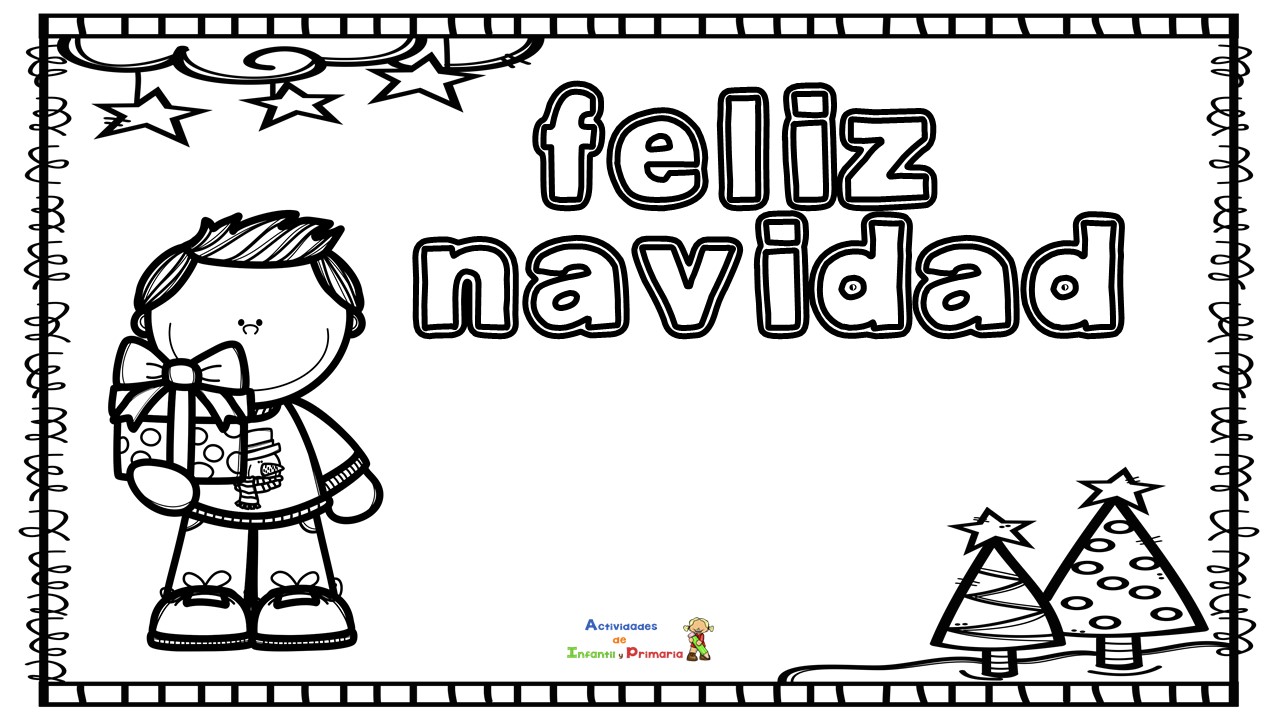 Bonitas postales de navidad para colorear y regalar