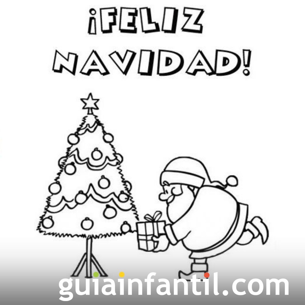 Postales de navidad para imprimir con dibujos para colorear