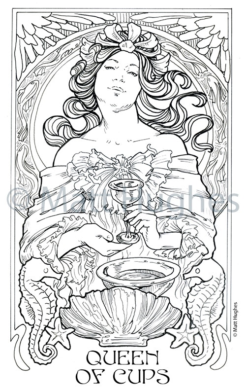 Ethereal visions tarot coloring book