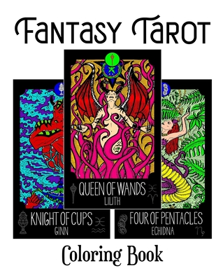 Fantasy tarot coloring book tarot card coloring book