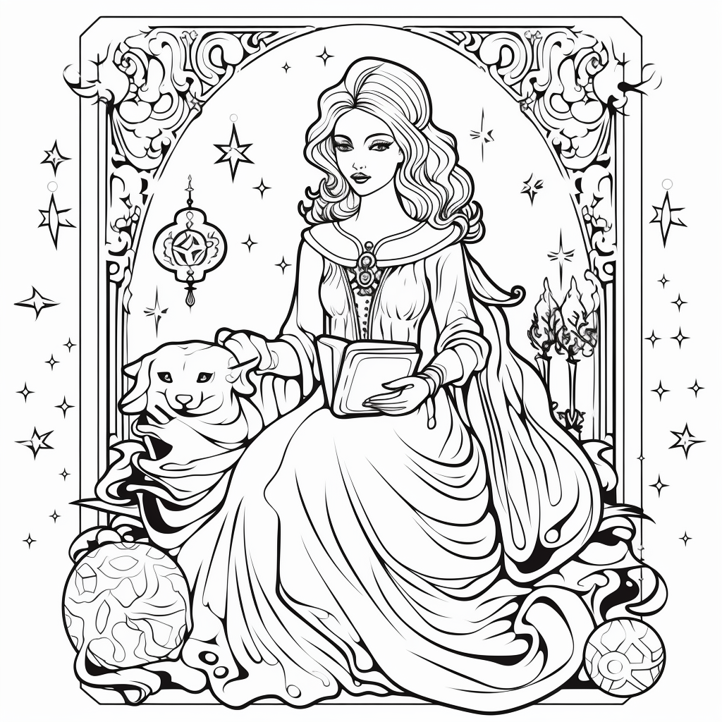 Tarot coloring pages