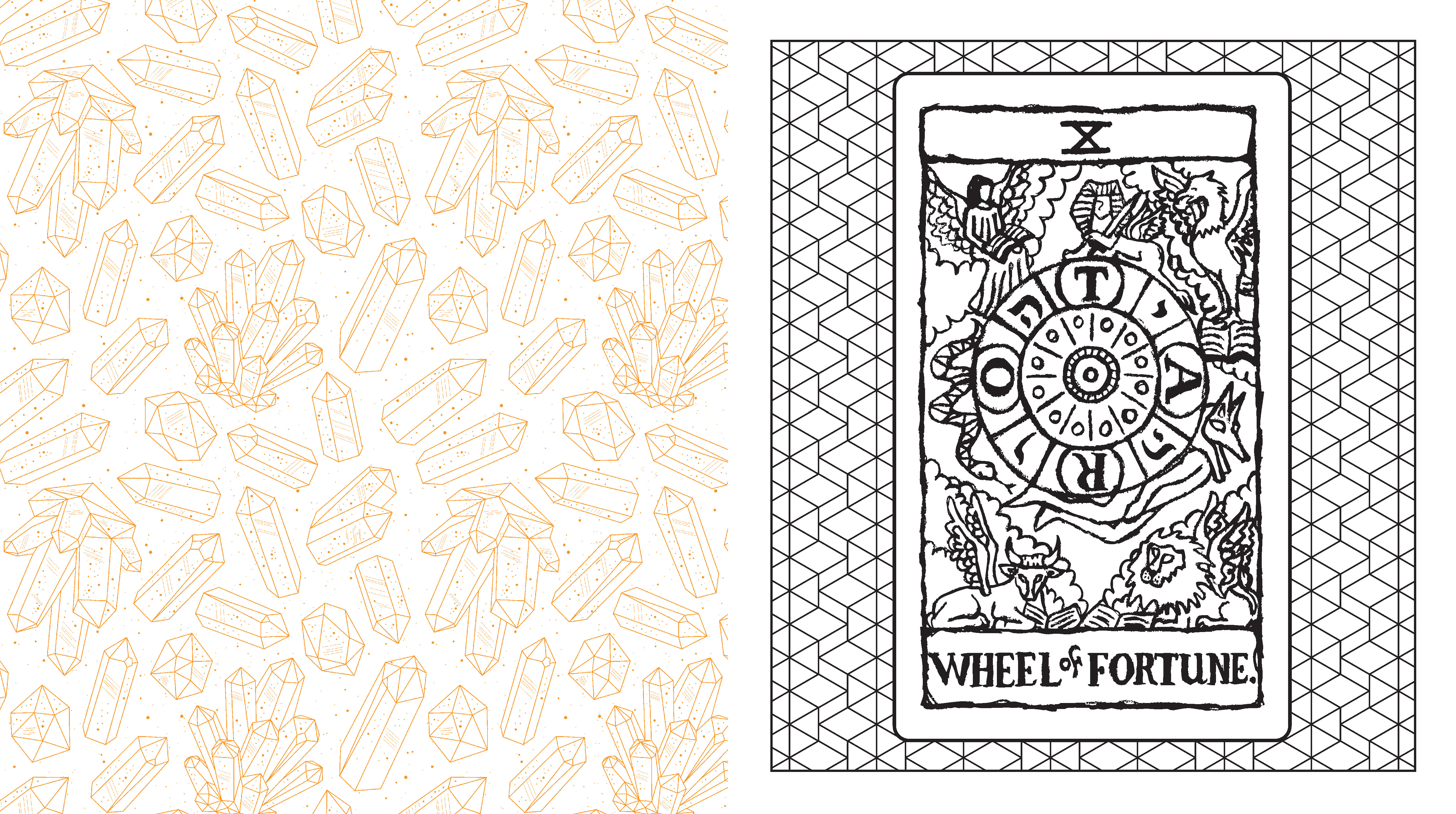 Tarot coloring book by editors of chartwell books at a glance the group